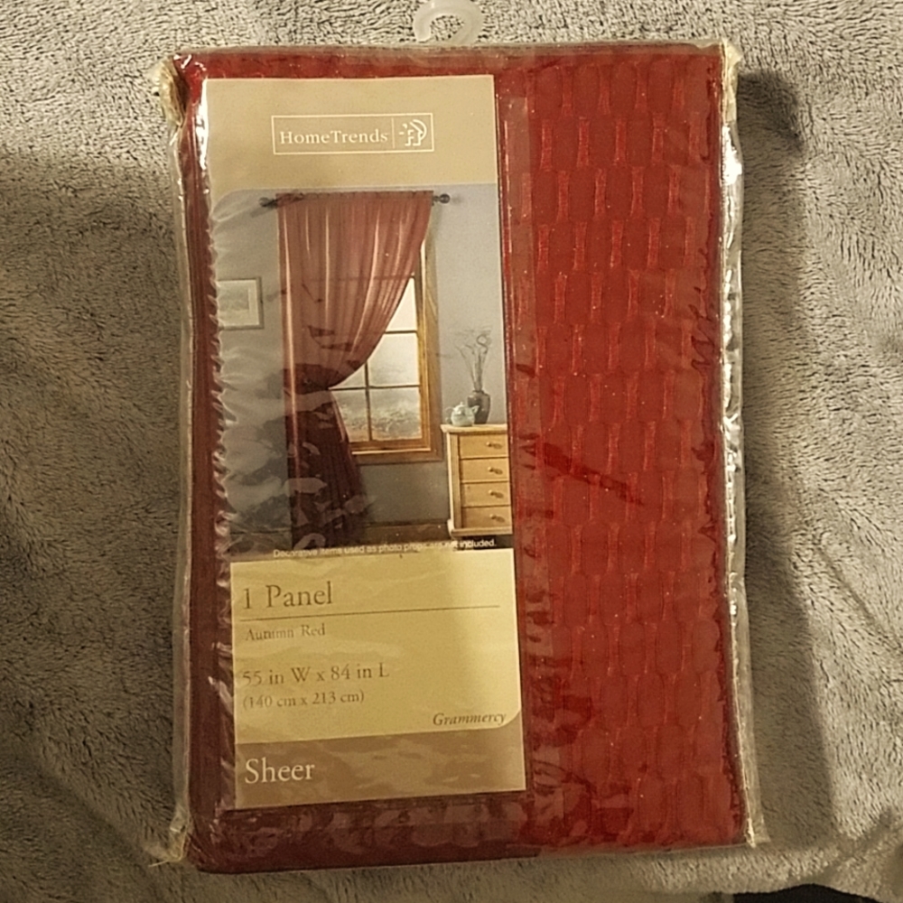 Home Trends Autumn Red sheer panel